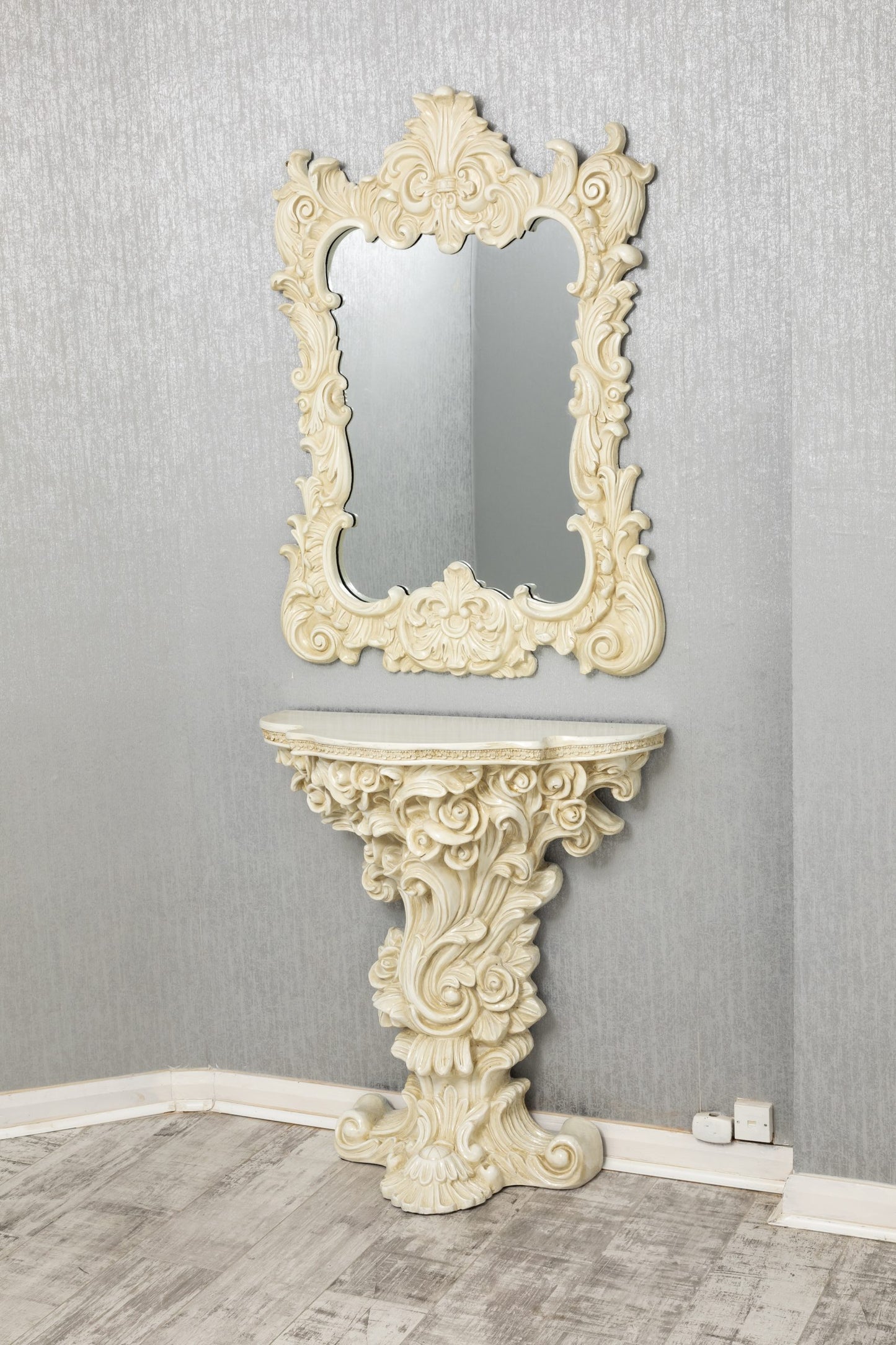 Paris Ornate Console Table & Mirror Set