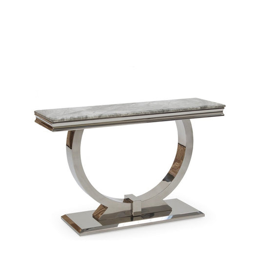 Arianna Grey Marble Console Table