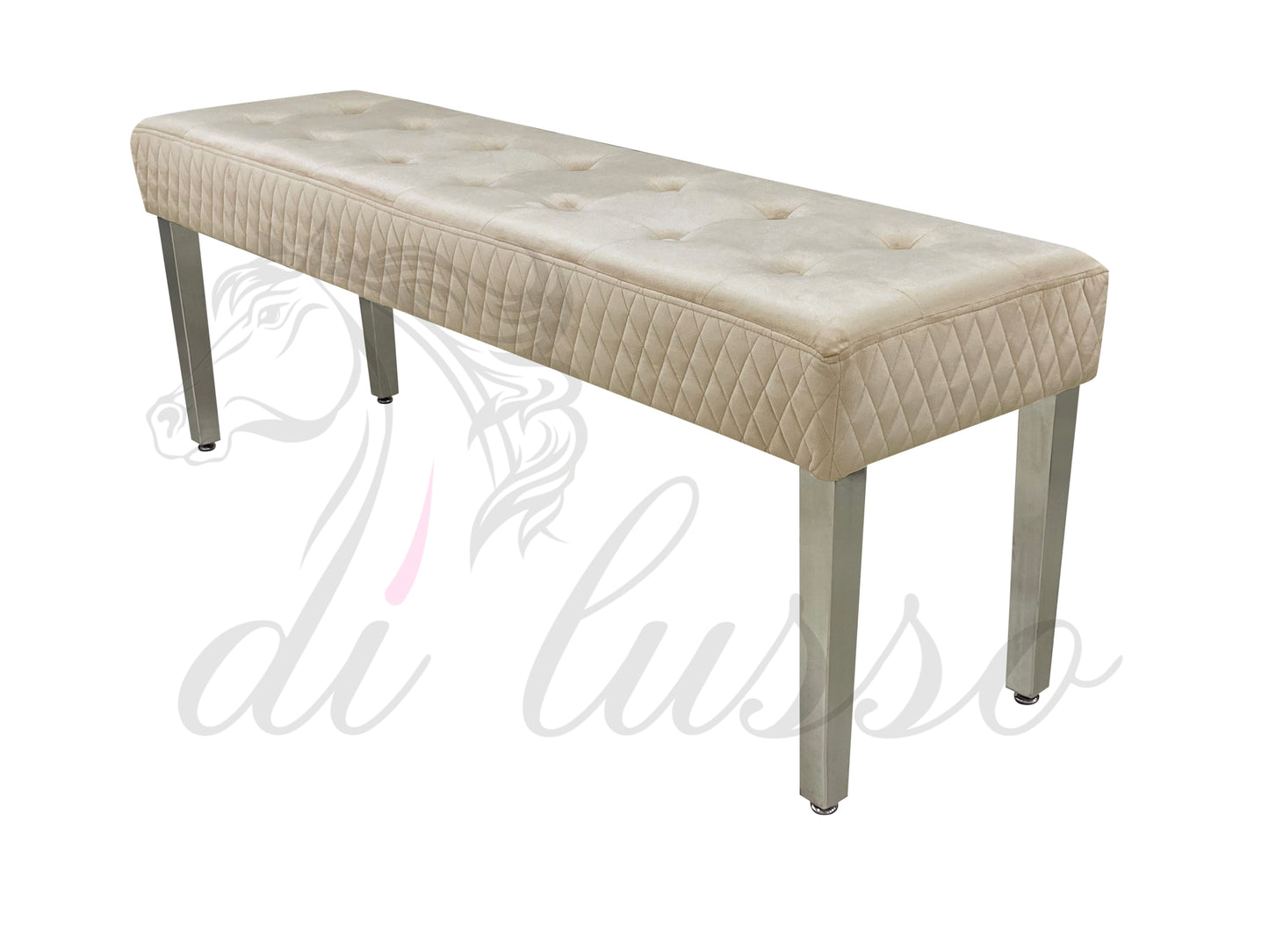 Paris Plush Velvet Mink Bench
