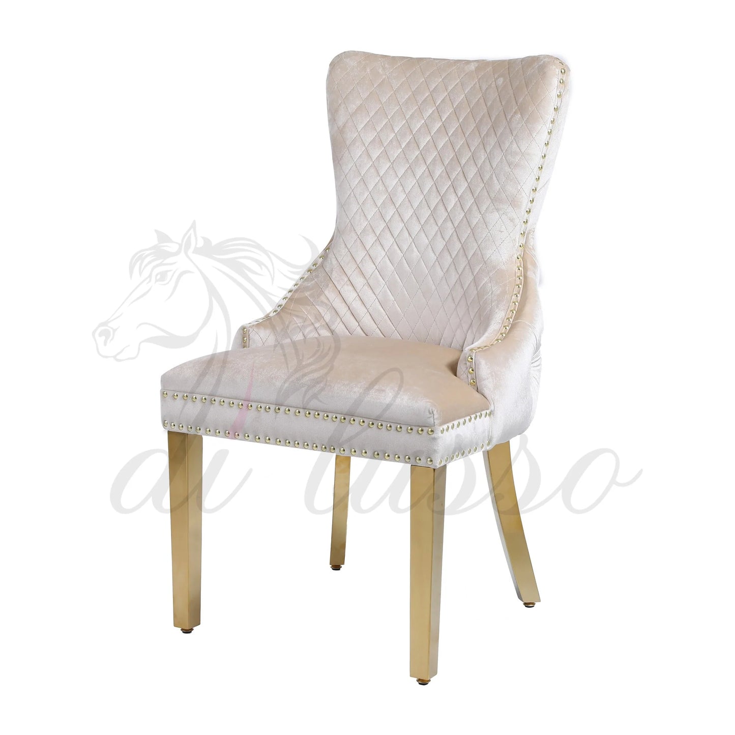 Leanne 1.6m Gold/Cream Dining Set