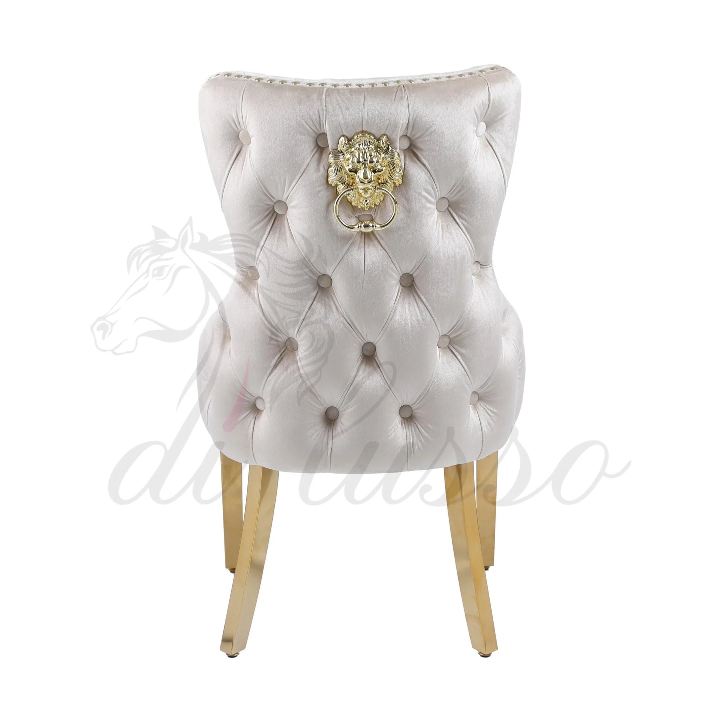 Leanne 1.6m Gold/Cream Dining Set