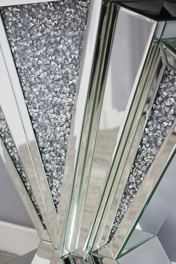 Crushed Diamond Fan Console Table
