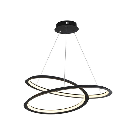 518711BK Swirl II LED Ceiling Pendant - Sand Black & Opal RRP £319.00